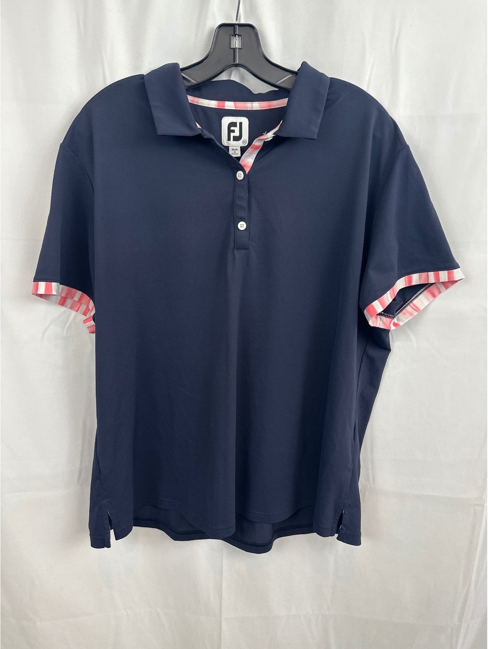 FootJoy Navy Blue Polo Shirt with Red and White Trim Size 2X